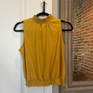 Yellow Textured Tank Top